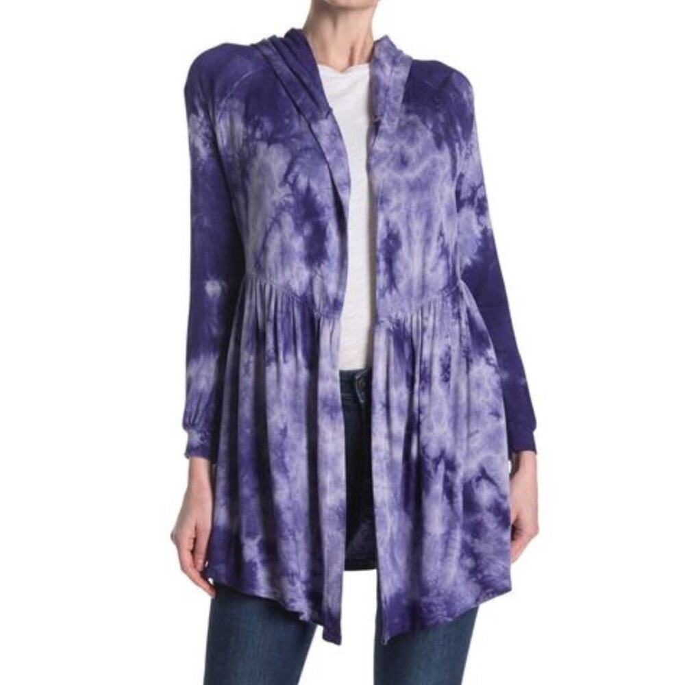 New Nordstrom BAEA Open Front Long Sleeve Cardigan Small Beach coverup Y2K